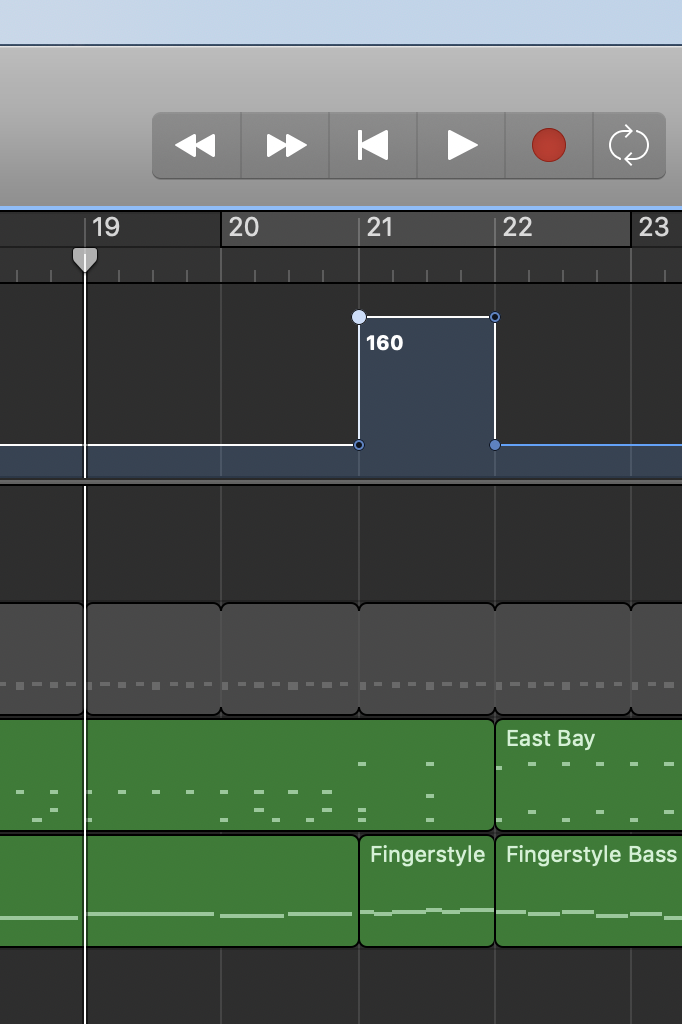 GarageBand | テンポ変更 4 | 拍子変更